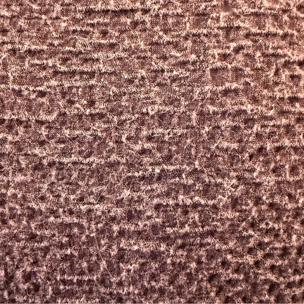 Eileen Fisher Cassis Crosshatch Tencel Open Front Notch Collar Plum Jacket 2X - Picture 8 of 14